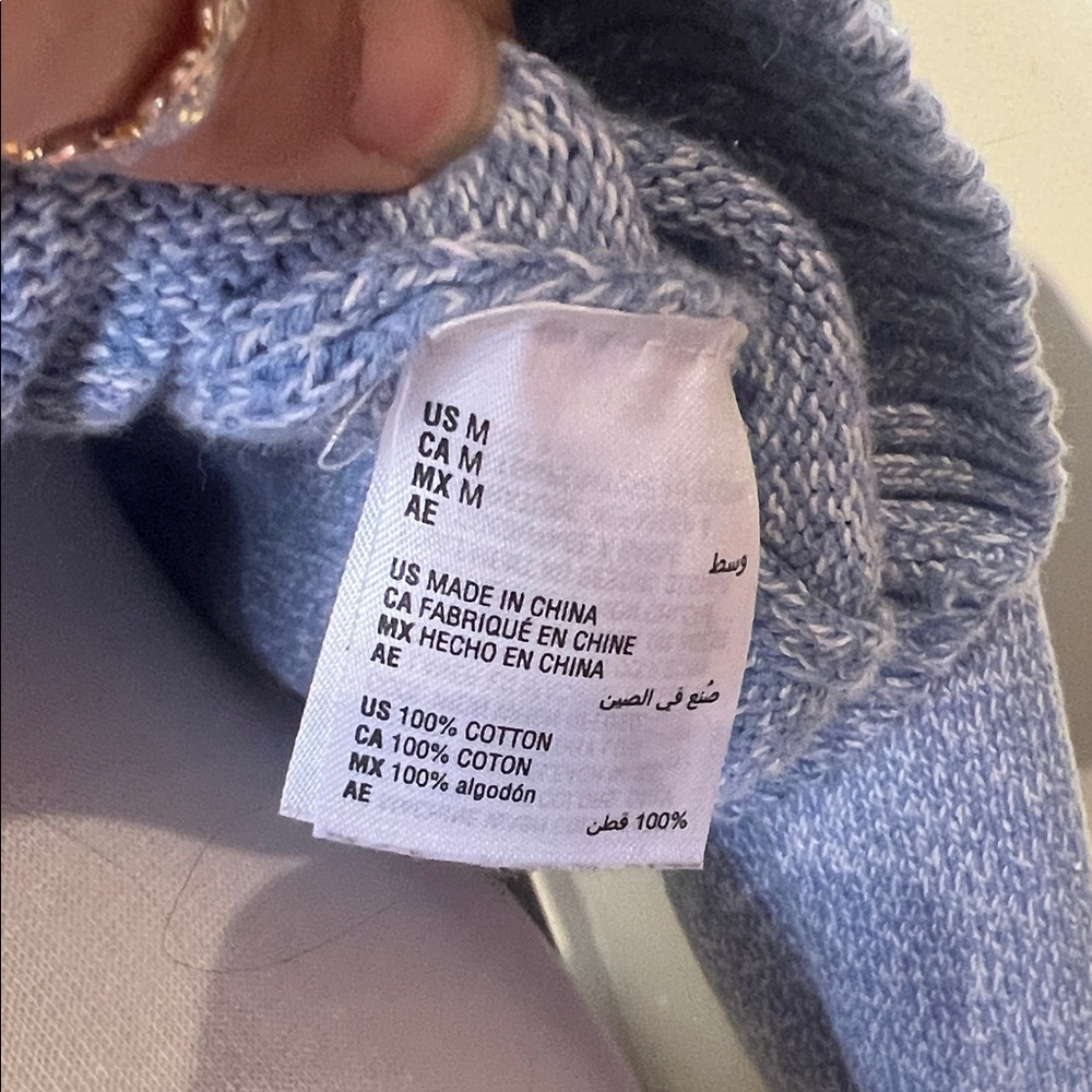 Karen Scott Light Blue Cowl Neck Sweater - Picture 3 of 4